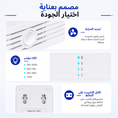 WGP Mini UPS جهاز واحد يحمي نتك، كاميرتك، وبالك